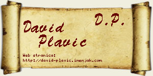 David Plavić vizit kartica